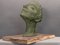 Italian Sculpture of Green Woman's Face, 1950, Image 4