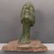 Italian Sculpture of Green Woman's Face, 1950 7