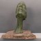 Italian Sculpture of Green Woman's Face, 1950, Image 7