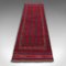 Long Antique Wool Maheshwari Runner Rug, 1900s 5