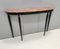 Table Console en Noyer Noirci avec Plateau en Travertin Rouge, Italie, 1960s 6