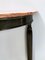 Italian Ebonized Walnut Console Table with Red Travertine Marble Top, 1960s 12