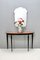 Italian Ebonized Walnut Console Table with Red Travertine Marble Top, 1960s 3