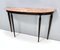 Table Console en Noyer Noirci avec Plateau en Travertin Rouge, Italie, 1960s 5