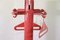 Red Planta ABS Coat Stand with 2 Hangers by Giancarlo Piretti for Castelli / Anonima Castelli, 1970s 3