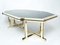 Large Brass & Black Glass Dining Table from Maison Jansen, 1970s, Image 7