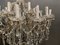 Grand Lustre en Cristal de Plomb à 24 Eclairages en Verre de Murano, 1960s 4