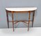 Italian Walnut Console Table with Pink Portuguese Marble Top, 1960s, Image 1