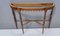Italian Walnut Console Table with Pink Portuguese Marble Top, 1960s 11