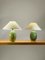 French Pistachio Green Ceramic Table Lamps by Olivier Villatte, 1980s, Set of 2, Image 2