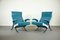 Velvet Lounge Chairs, 1950s, Set of 2 1