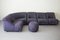 Blue Sectional Sofa, 1970s, Set of 6 1