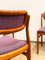 Danish Teak Dining Chairs with Purple Upholstery by Johannes Andersen for Uldum Møbelfabrik, 1950s, Set of 4, Image 10