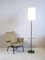 French Frosted Glass Floor Lamp, 1950s, Image 10