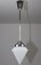 Bauhaus Style Opaline Glass Ceiling Lamp, 1940s, Image 1