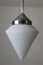 Lámpara de techo estilo Bauhaus de vidrio opalino, años 40, Imagen 7