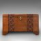 Art Deco Carved Camphor Wood Linen Chest, 1940s 1