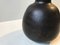 Scandinavian Black Tactile Ceramic Vase, 1970s 5