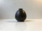 Scandinavian Black Tactile Ceramic Vase, 1970s 9