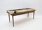 Scandinavian Wood Bench with Cowhide Seat, 1960s 4