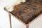 Scandinavian Wood Bench with Cowhide Seat, 1960s, Image 11