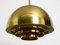 Brass Ceiling Lamp from Vereinigte Werkstätten Collection, 1950s 2