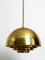 Lampada da soffitto in ottone di Vereinigte Werkstätten Collection, anni '50, Immagine 1