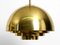 Brass Ceiling Lamp from Vereinigte Werkstätten Collection, 1950s, Image 4