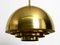 Brass Ceiling Lamp from Vereinigte Werkstätten Collection, 1950s 12