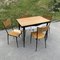 Italian Dining Table & 4 Chairs from Salvarani Depositato, 1950s, Set of 5 3