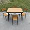 Italian Dining Table & 4 Chairs from Salvarani Depositato, 1950s, Set of 5 1