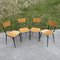 Italian Dining Table & 4 Chairs from Salvarani Depositato, 1950s, Set of 5 2
