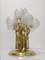 Crystal Glass & Brass Apple Table Lamp, 1970s, Image 2