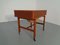 Danish Teak Sewing Table on Wheels, 1960s 11