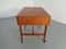 Danish Teak Sewing Table on Wheels, 1960s 14