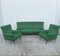 Curved Sofa & 2 Armchairs with Brass Plated Feet by Gigi Radice, 1960s, Set of 3 1