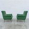 Geschwungenes Sofa & 2 Sessel mit Messingfüßen von Gigi Radice, 1960er, 3er Set 4