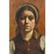 Retrato de mujer joven con jarrón de cobre, pintura al óleo, principios del siglo XX, Imagen 4
