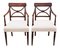 Regency Crossback Crossbow Elbow / Carver / Desk Chairs, Circa 1825, Set of 2 1
