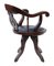 Victorian Oak & Leather Swivel Chair, Circa 1880 5