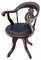 Victorian Oak & Leather Swivel Chair, Circa 1880 8