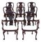 Antique Queen Anne Revival Carved Mahogany Dining Chairs, Circa 1910, Set of 8 10