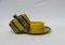 Black & Yellow Enameled Butter Dish with Spray Decoration, 1920s, Image 3