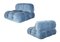 Azure Corduroy Velvet Camaleonda Modular Sofa by Mario Bellini for B&B Italia / C&B Italia, 1976, Set of 6 13