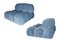 Azure Corduroy Velvet Camaleonda Modular Sofa by Mario Bellini for B&B Italia / C&B Italia, 1976, Set of 6 10