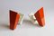 Dutch Orange Sconces by J. J. M. Hoogervorst for Anvia, 1960s, Set of 2 7