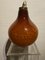 Vintage Italian Caramel Gold Blown Glass Hanging Lamp 3
