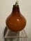 Vintage Italian Caramel Gold Blown Glass Hanging Lamp, Image 3