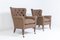 19th Century English Button Back Armchairs, Set of 2 5