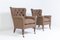 19th Century English Button Back Armchairs, Set of 2, Image 5